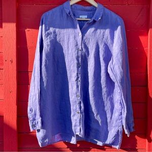 JJill love linen button down long sleeve essential shirt